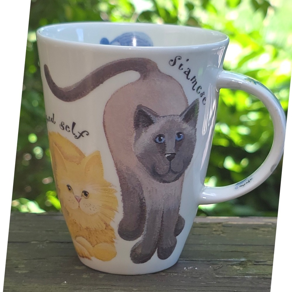 Vintage Roy Kirkham‎ "Whiskers" Cat Mug - Fine Bone China England